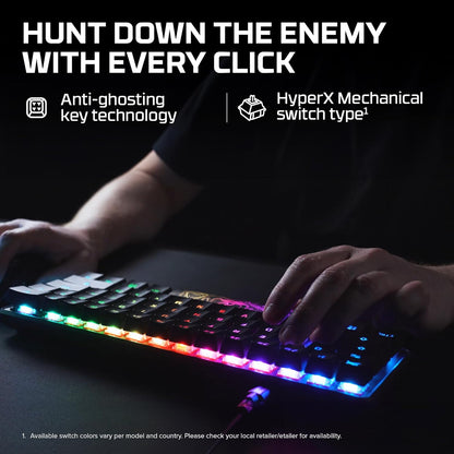 Alloy Origins 60 - Mechanical Gaming Keyboard - Ultra Compact 60% Form Factor - Tactile Aqua Switch - Double Shot PBT Keycaps - RGB LED Backlit - NGENUITY Software Compatible,Black