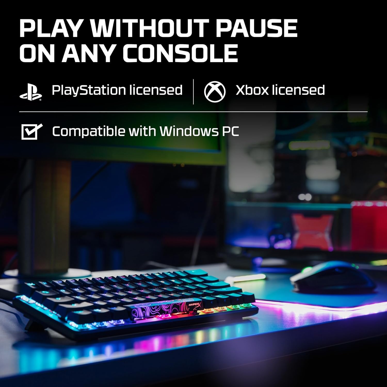 Alloy Origins 60 - Mechanical Gaming Keyboard - Ultra Compact 60% Form Factor - Tactile Aqua Switch - Double Shot PBT Keycaps - RGB LED Backlit - NGENUITY Software Compatible,Black