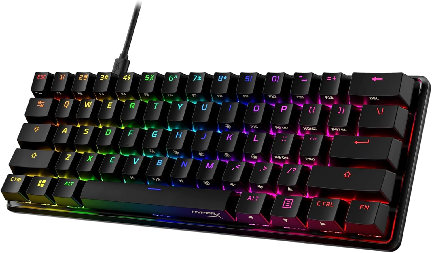 Alloy Origins 60 - Mechanical Gaming Keyboard - Ultra Compact 60% Form Factor - Tactile Aqua Switch - Double Shot PBT Keycaps - RGB LED Backlit - NGENUITY Software Compatible,Black